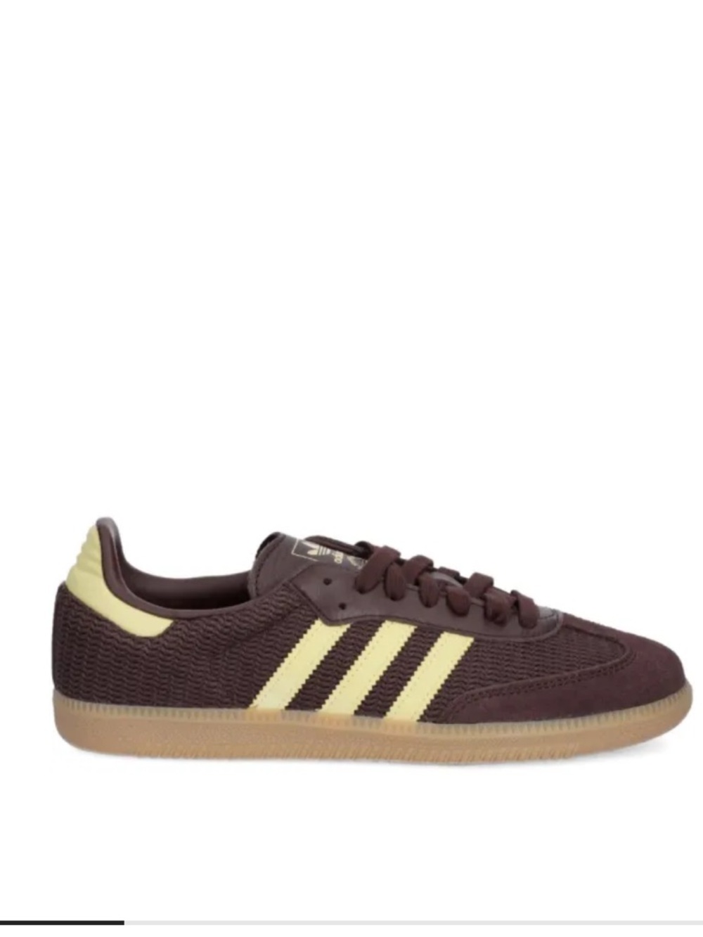 Women's Adidas Samba OG - Shadow Brown/Powder Yellow size 9 - Picture 3 of 14
